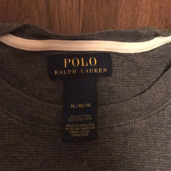 Polo by Ralph Lauren Waffle-knit Long Sleeve Shirt - Picture 3 of 4